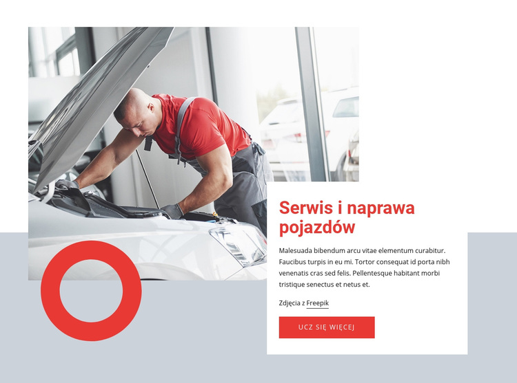 Serwis samochodowy w pobliżu Motyw WordPress