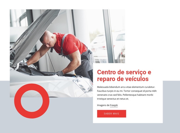 Serviço de carro perto de você Design do site