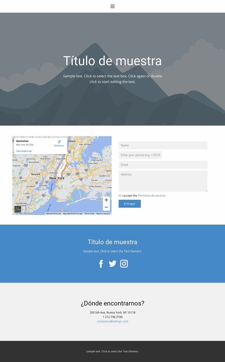 Contáctenos 1 Plantilla Joomla