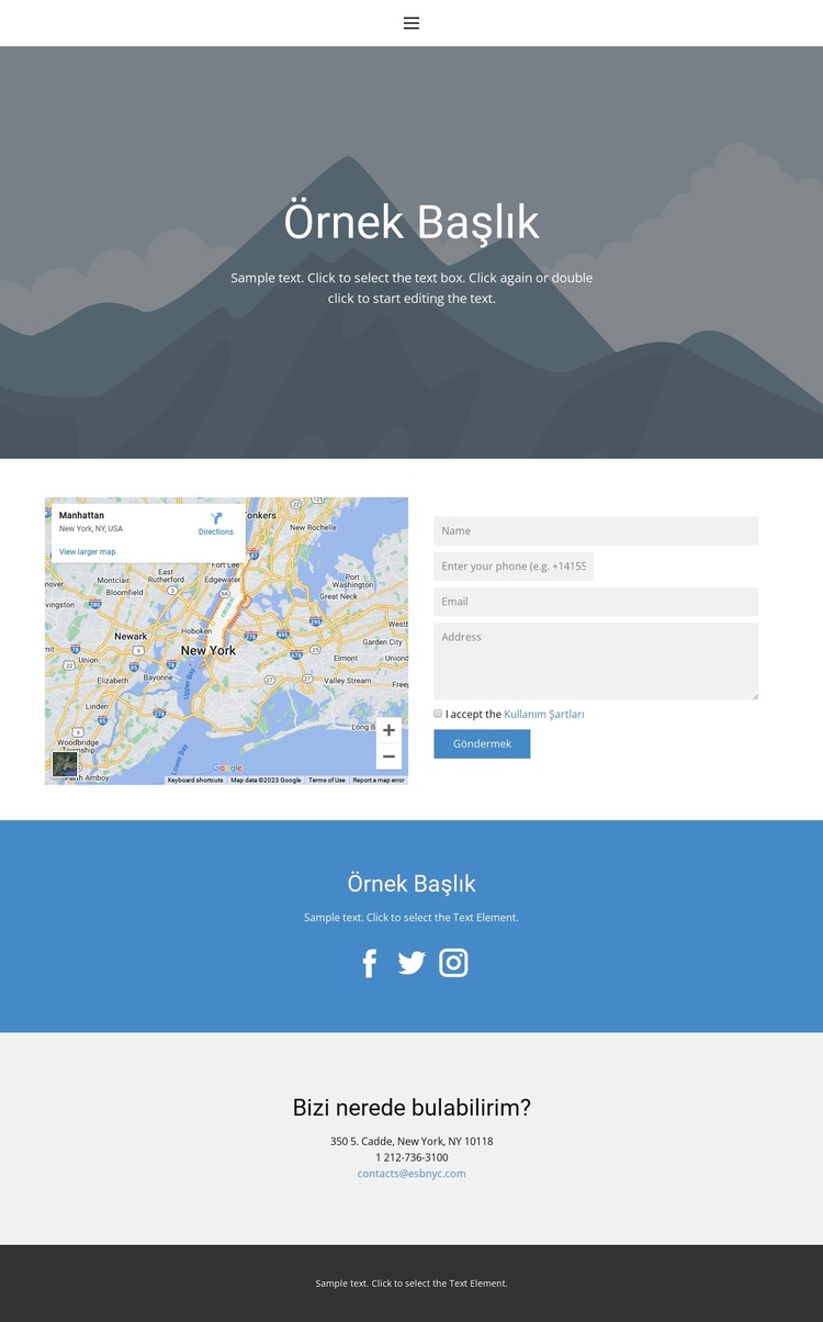 bize ulaşın 1 WordPress Teması