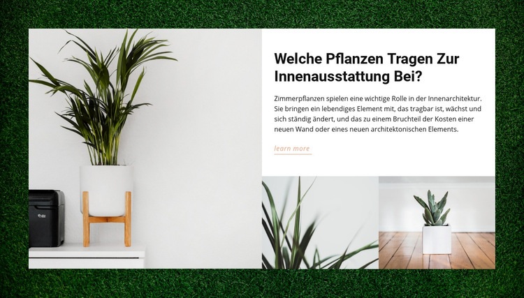Häuser Pflanzen HTML5-Vorlage