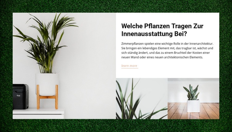 Häuser Pflanzen Website-Modell