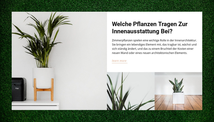 Häuser Pflanzen Website-Vorlage