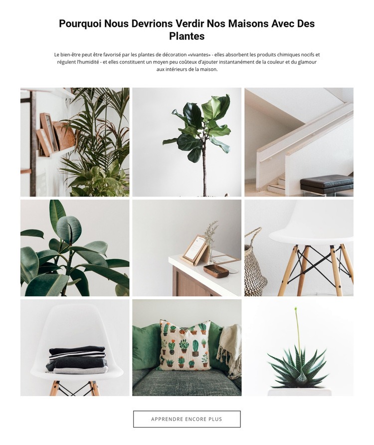 Maisons plantesmodifier Conception de site Web