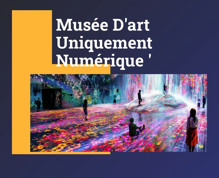 Musée d'art uniquement numérique Modèles de constructeur de sites Web