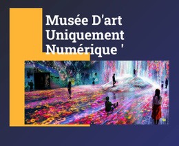 Musée D'Art Uniquement Numérique - Maquette De Site Web Pour N'Importe Quel Appareil
