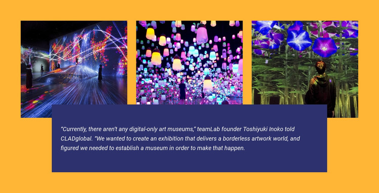 Digital-only museum in tokyo Homepage Design