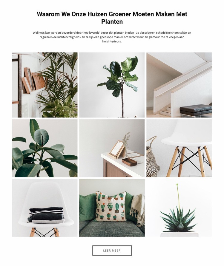 Huizen planten Bewerken Website mockup