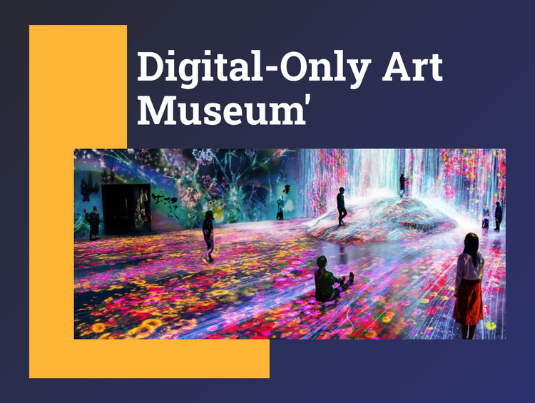 Digital-only art museum One Page Template