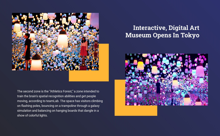 Interactive art One Page Template