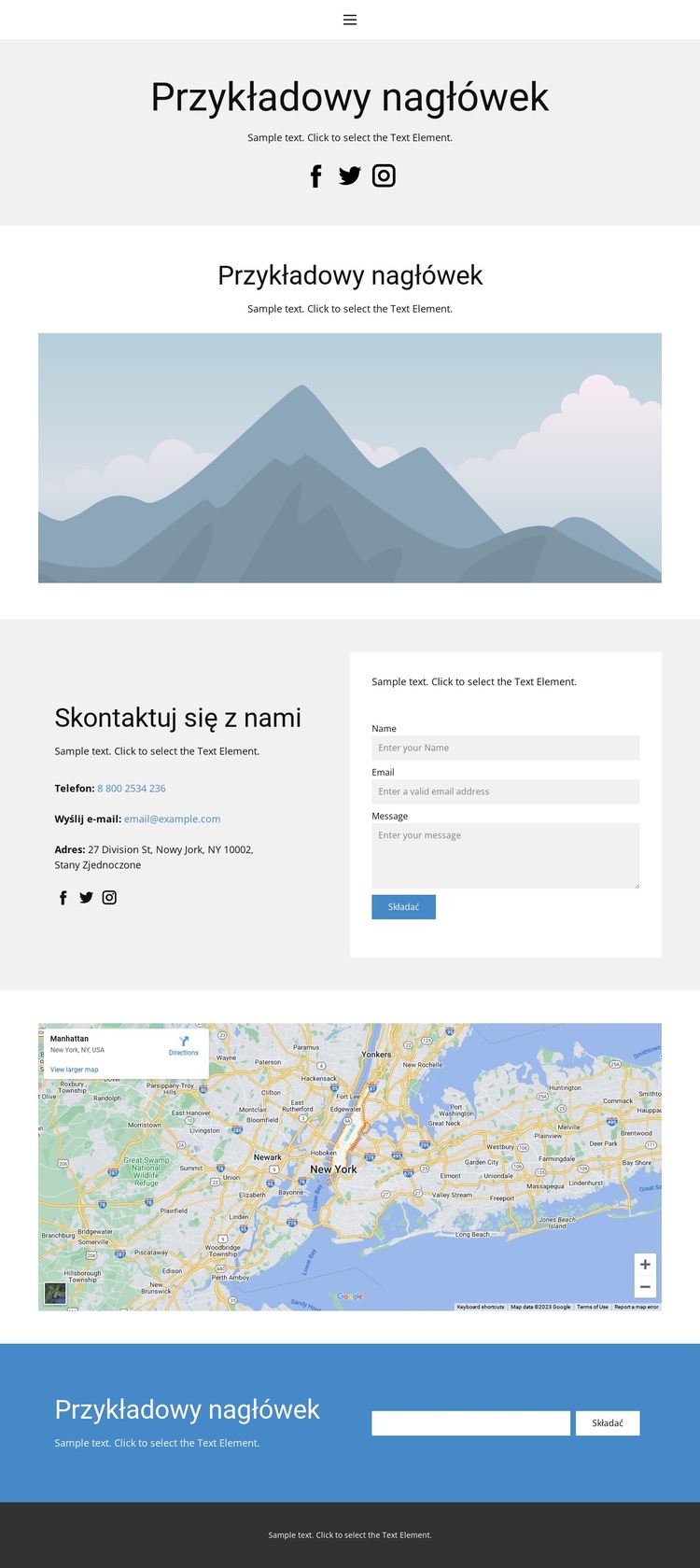 Skontaktuj się z nami 3 Szablon witryny sieci Web