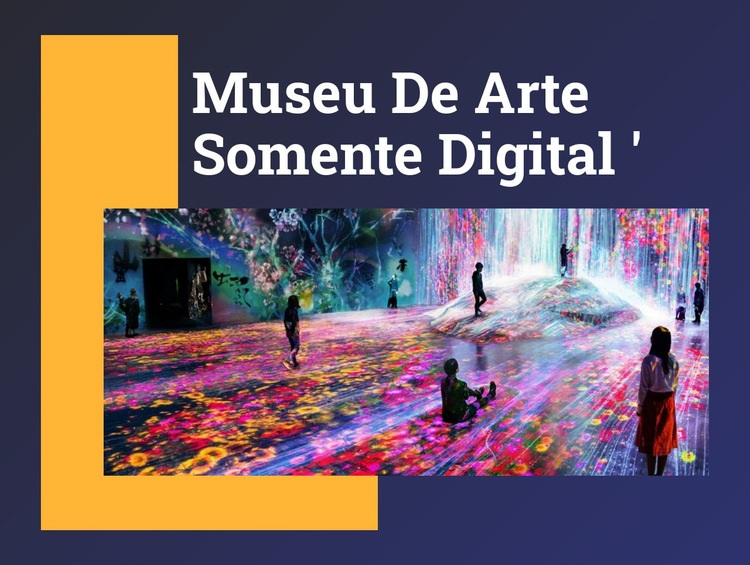 Museu de arte apenas digital Maquete do site