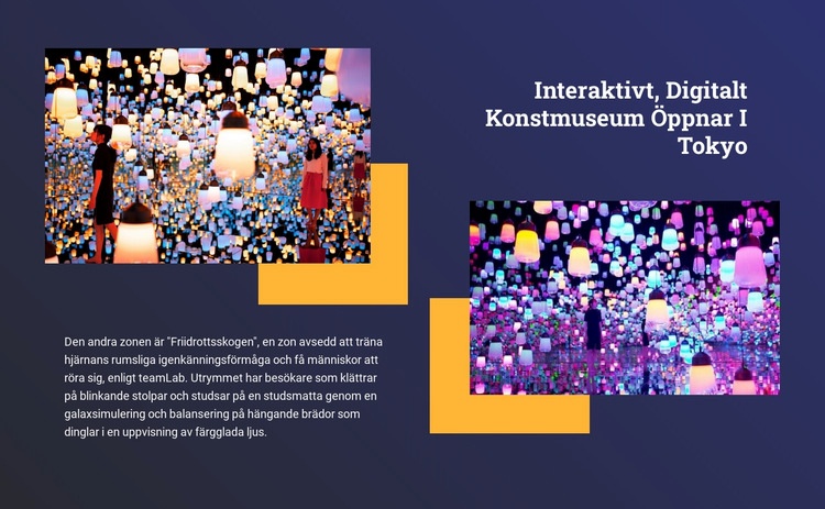 Interaktiv konst HTML-mall