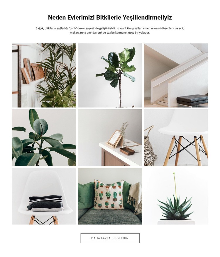 Evler bitkilerDüzenle Bir Sayfa Şablonu