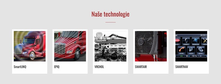 Naše technologie Šablona webové stránky