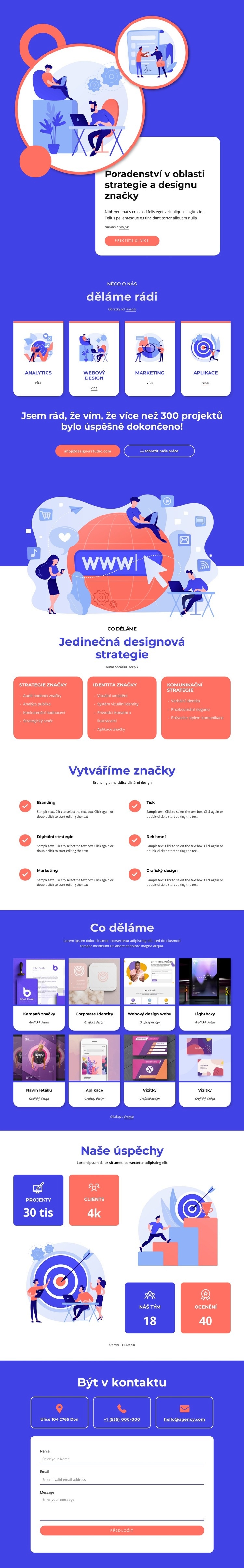 Poradenství v oblasti strategie a designu značky Téma WordPress