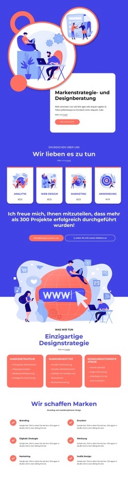 Markenstrategie- Und Designberatung - Benutzerdefinierter Website-Builder