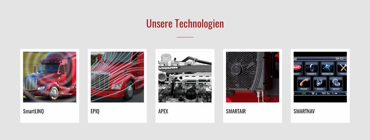 Unsere Technologien Website-Modell