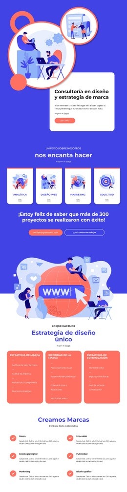 Consultoría En Diseño Y Estrategia De Marca - Website Creation HTML