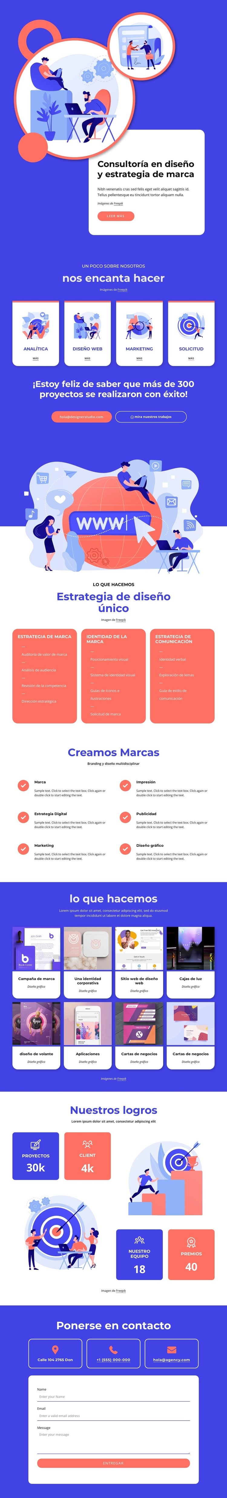 Consultoría en diseño y estrategia de marca Creador de sitios web HTML