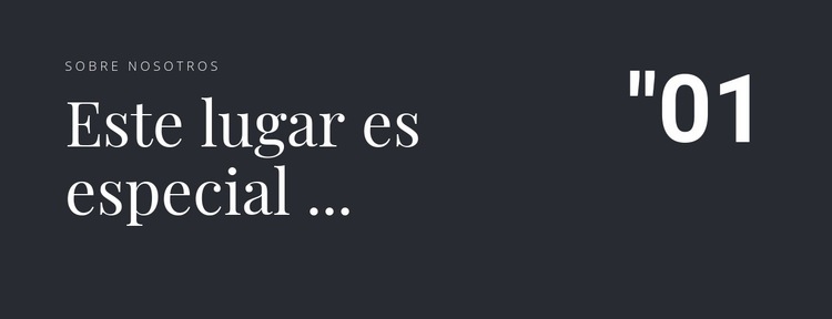 2 títulos sobre un fondo oscuro Página de destino