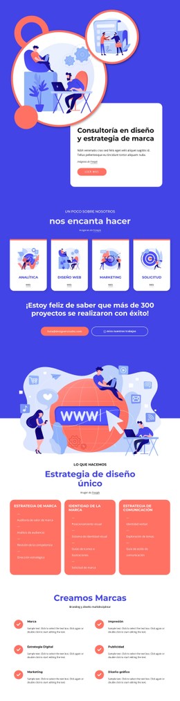 HTML5 Responsivo Para Consultoría En Diseño Y Estrategia De Marca