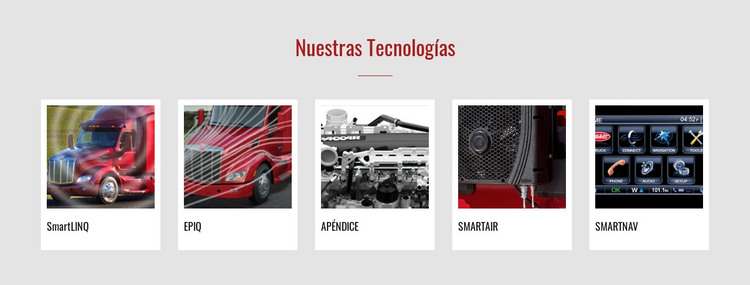 Nuestras tecnologias Plantilla HTML