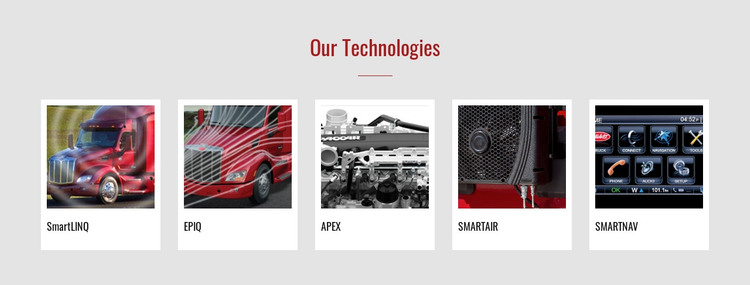 Our technologies HTML Template