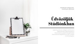 Design És Illusztrációs Stúdió Reszponzív Weboldal Sablon