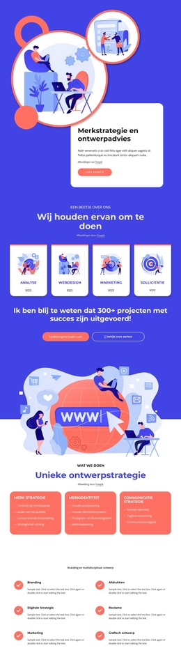 HTML-Website Voor Merkstrategie En Ontwerpadvies