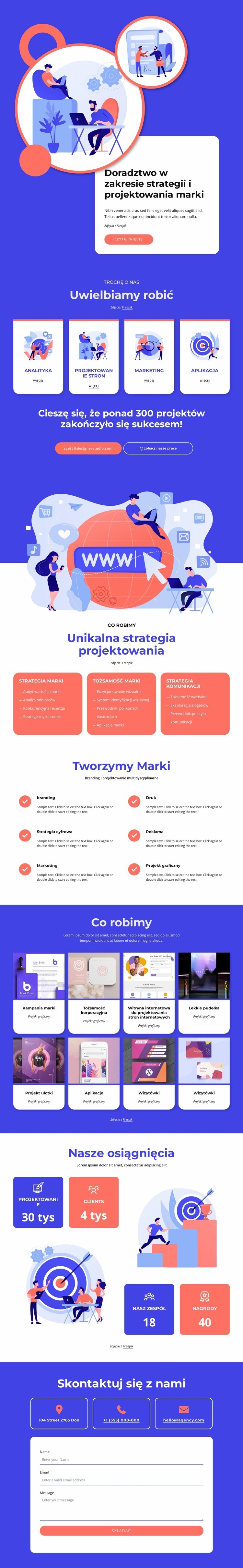 Doradztwo w zakresie strategii i projektowania marki Szablony do tworzenia witryn internetowych