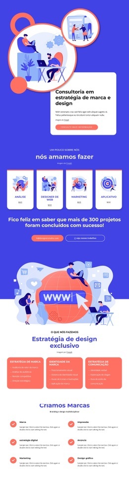 Consultoria Em Estratégia De Marca E Design - Website Creation HTML