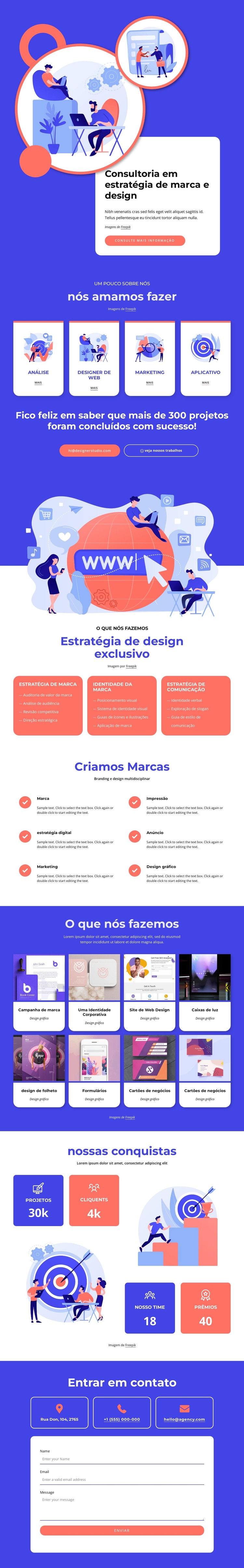 Consultoria em estratégia de marca e design Template CSS