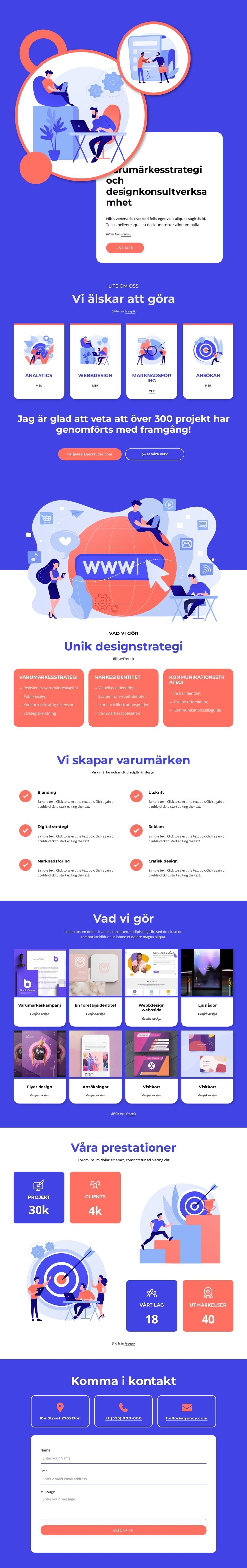 Varumärkesstrategi och designkonsultverksamhet CSS -mall