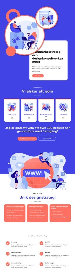 Varumärkesstrategi Och Designkonsultverksamhet - HTML-Sidmall