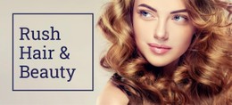 HTML Design For Rush Hair And Beauty
