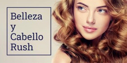 Impresionante Diseño De Sitio Web Para Belleza Y Cabello Rush