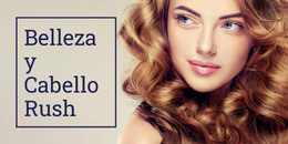 Diseño HTML Para Belleza Y Cabello Rush