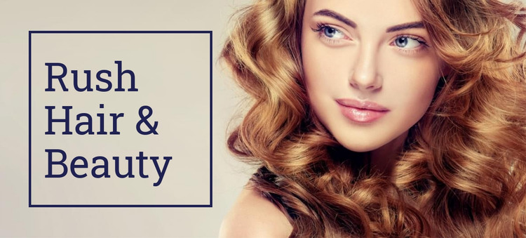 Rush Hair and Beauty Homepage Design