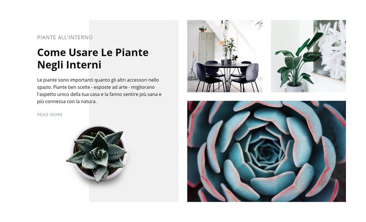 Il potere delle piante Mockup del sito web