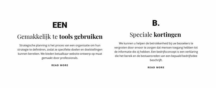 Tekstblok met grote letters Joomla-sjabloon