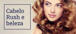 Cabelo Rush E Beleza - Modelo Profissional De Uma Página