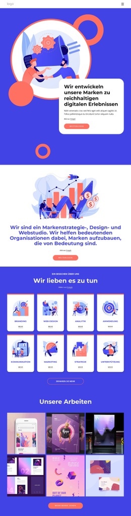 Wir Entwickeln Unsere Marken – Einfacher Website-Builder