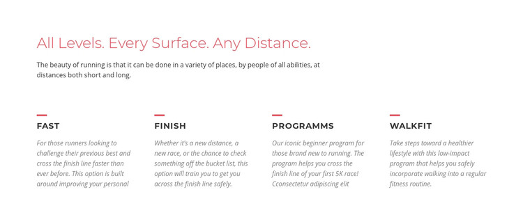  Running challenges Homepage Design