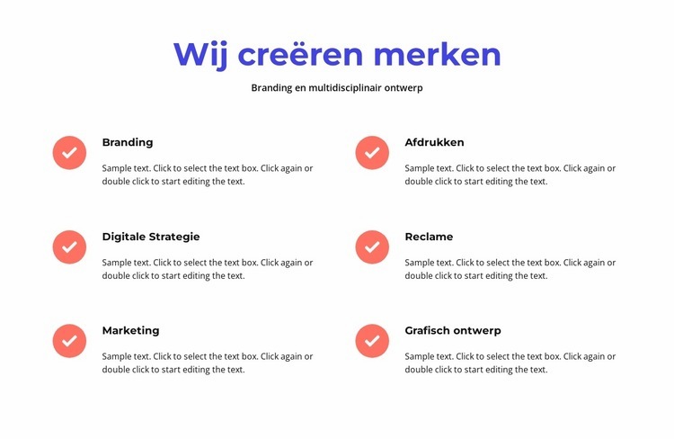 Branding en multidisciplinair ontwerp Bestemmingspagina