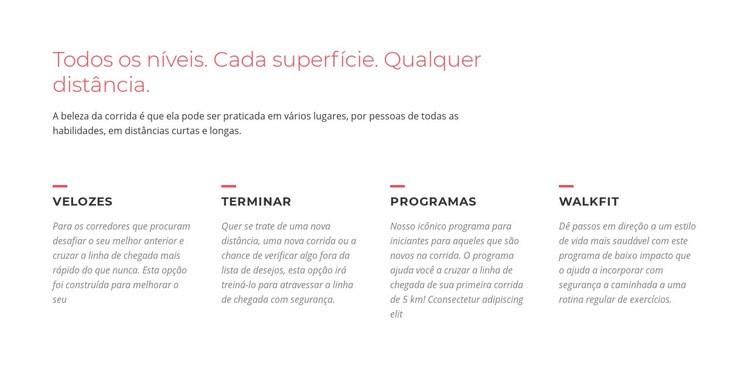  Desafios em execução Modelo HTML5