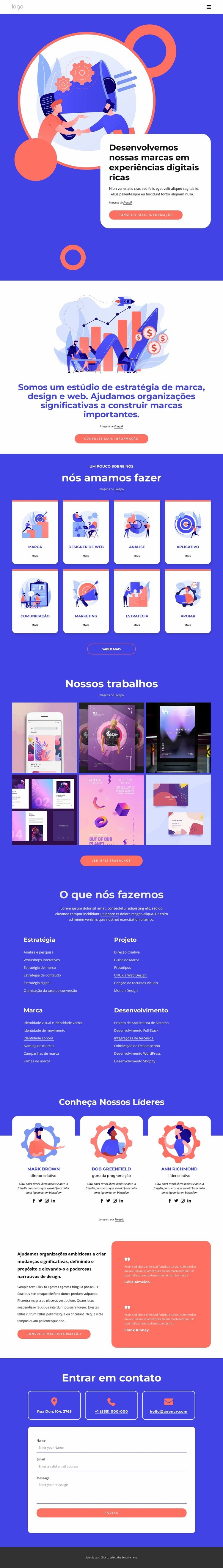 Desenvolvemos nossas marcas Landing Page