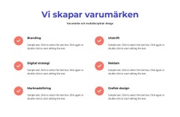 CSS-Meny För Varumärke Och Multidisciplinär Design