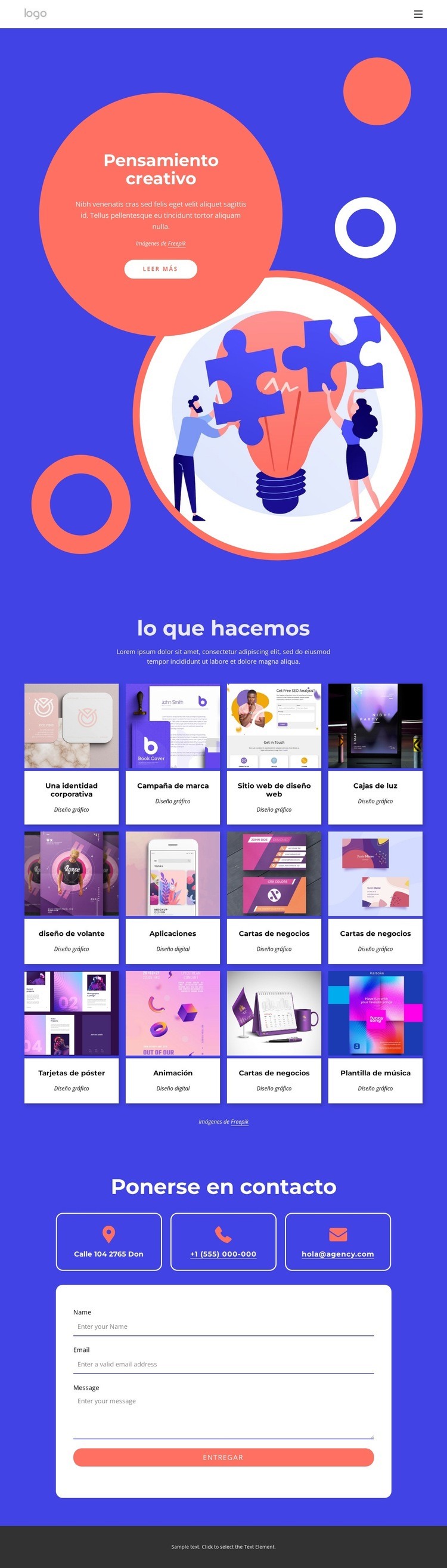 Campañas, móviles y digitales Plantillas de creación de sitios web