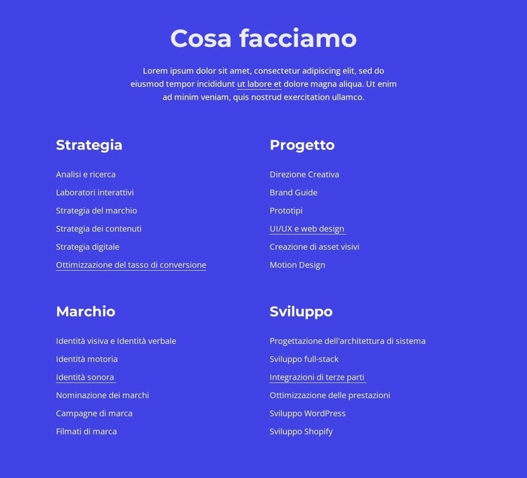 Progettazione grafica, web e stampa Modelli di Website Builder